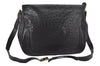 Authentic GUCCI Vintage Shoulder Cross Body Bag Purse Leather Black 7948I