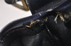 Authentic Christian Dior Trotter Shoulder Bag Purse Canvas Leather Blue 7950J