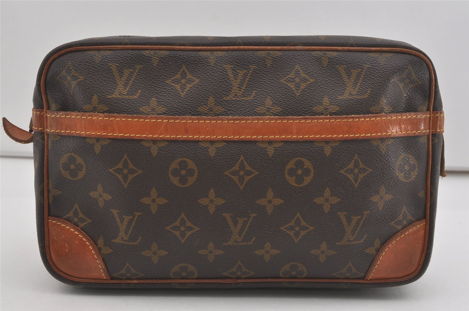 Authentic Louis Vuitton Monogram Compiegne 28 Clutch Hand Bag M51845 LV 7951I