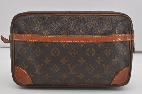 Authentic Louis Vuitton Monogram Compiegne 28 Clutch Hand Bag M51845 LV 7951I