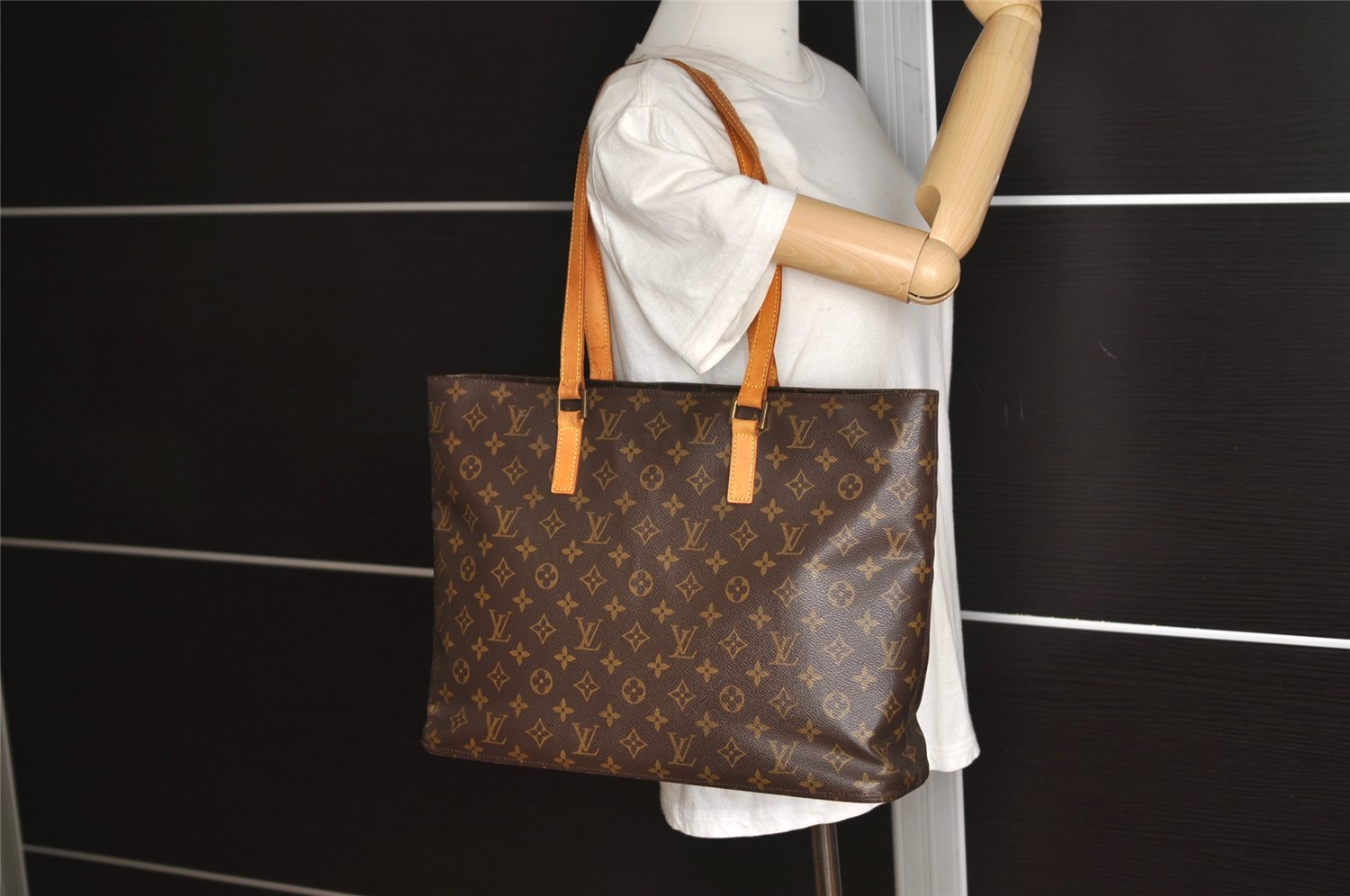 Authentic Louis Vuitton Monogram Luco Shoulder Tote Bag M51155 LV Junk 7951J
