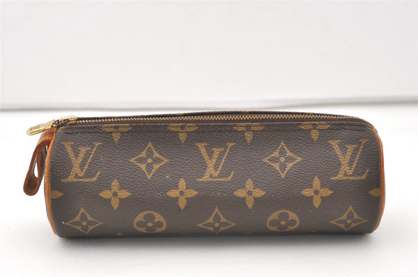 Authentic Louis Vuitton Monogram Trousse Ronde Pen Case Pouch M47630 Junk 7952J