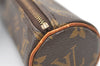 Authentic Louis Vuitton Monogram Trousse Ronde Pen Case Pouch M47630 Junk 7952J