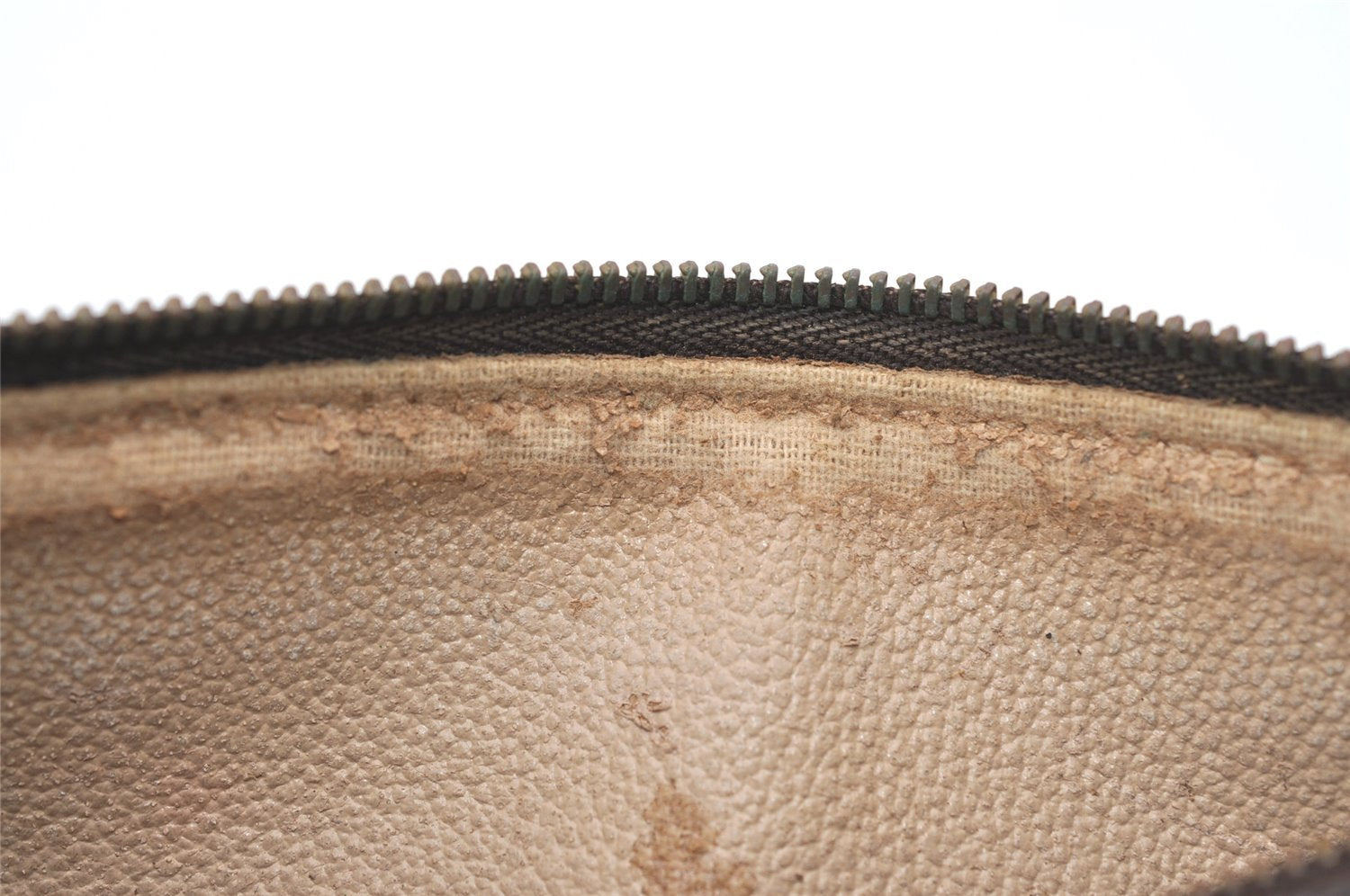 Authentic Louis Vuitton Monogram Trousse Ronde Pen Case Pouch M47630 Junk 7952J