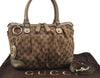 Authentic GUCCI Sukey 2Way Shoulder Tote Bag GG Canvas Leather Brown 7953J