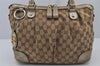 Authentic GUCCI Sukey 2Way Shoulder Tote Bag GG Canvas Leather Brown 7953J