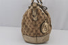 Authentic GUCCI Sukey 2Way Shoulder Tote Bag GG Canvas Leather Brown 7953J
