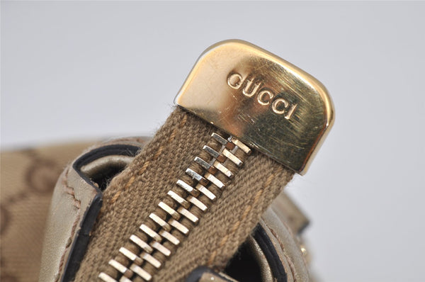 Authentic GUCCI Sukey 2Way Shoulder Tote Bag GG Canvas Leather Brown 7953J