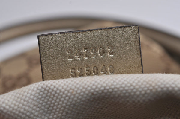 Authentic GUCCI Sukey 2Way Shoulder Tote Bag GG Canvas Leather Brown 7953J