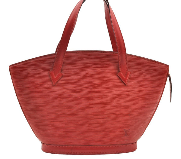 Authentic Louis Vuitton Epi Saint Jacques Hand Bag Red M52277 LV 7955I
