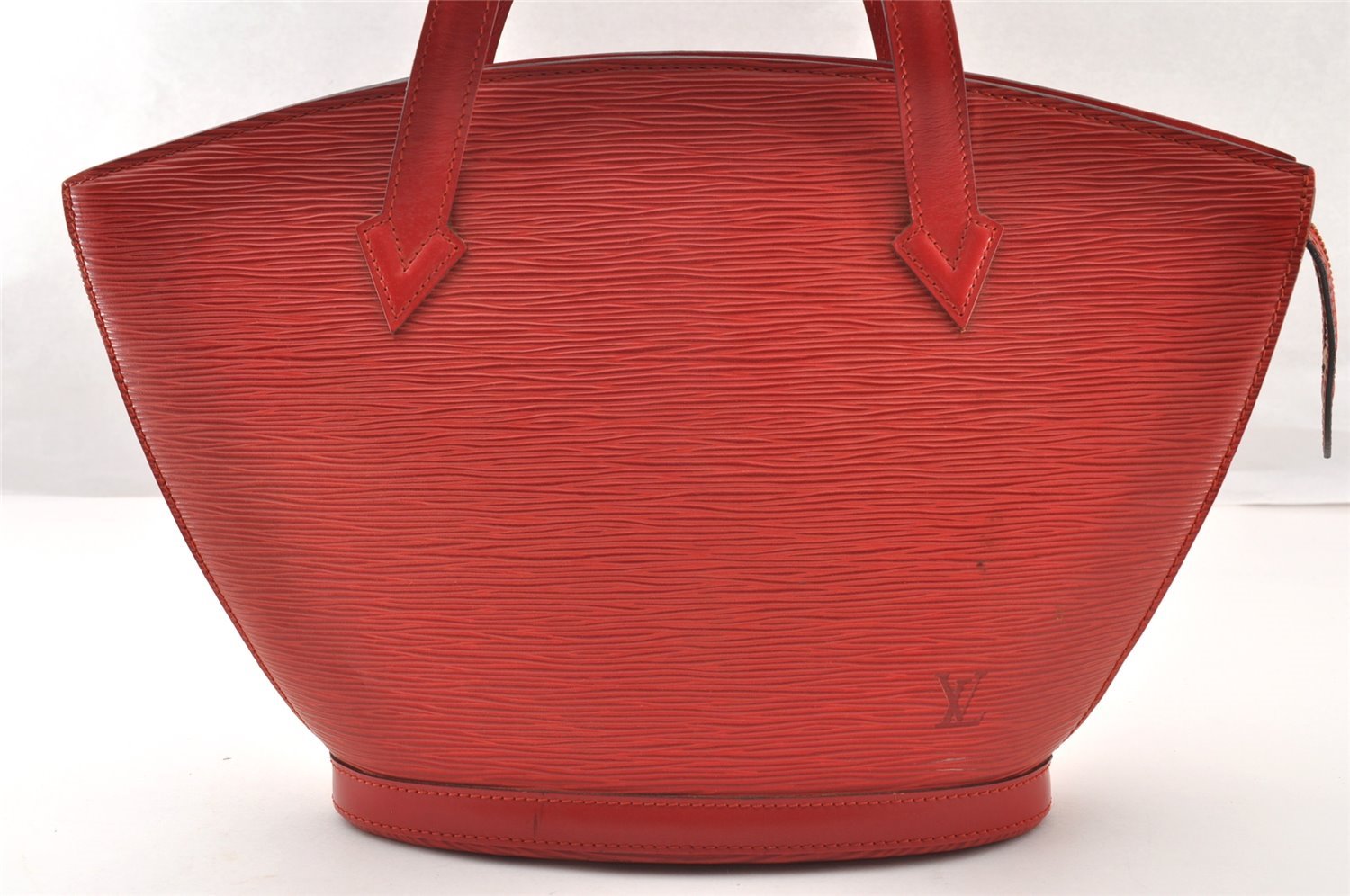 Authentic Louis Vuitton Epi Saint Jacques Hand Bag Red M52277 LV 7955I