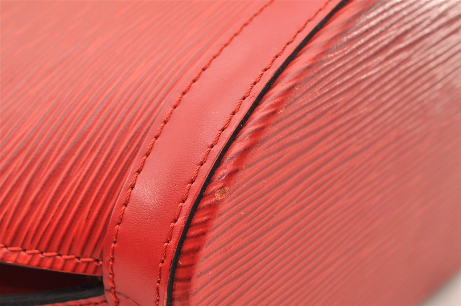 Authentic Louis Vuitton Epi Saint Jacques Hand Bag Red M52277 LV 7955I