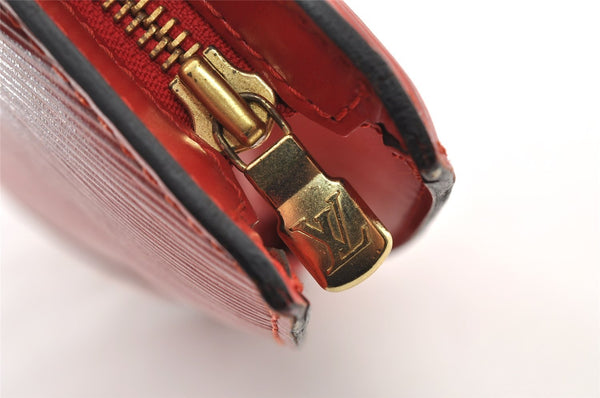 Authentic Louis Vuitton Epi Saint Jacques Hand Bag Red M52277 LV 7955I