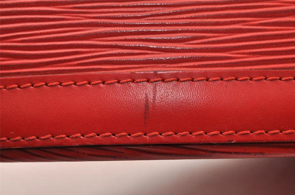Authentic Louis Vuitton Epi Saint Jacques Hand Bag Red M52277 LV 7955I