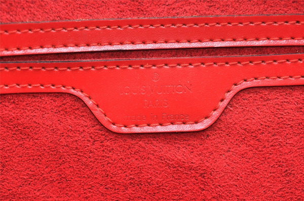 Authentic Louis Vuitton Epi Saint Jacques Hand Bag Red M52277 LV 7955I