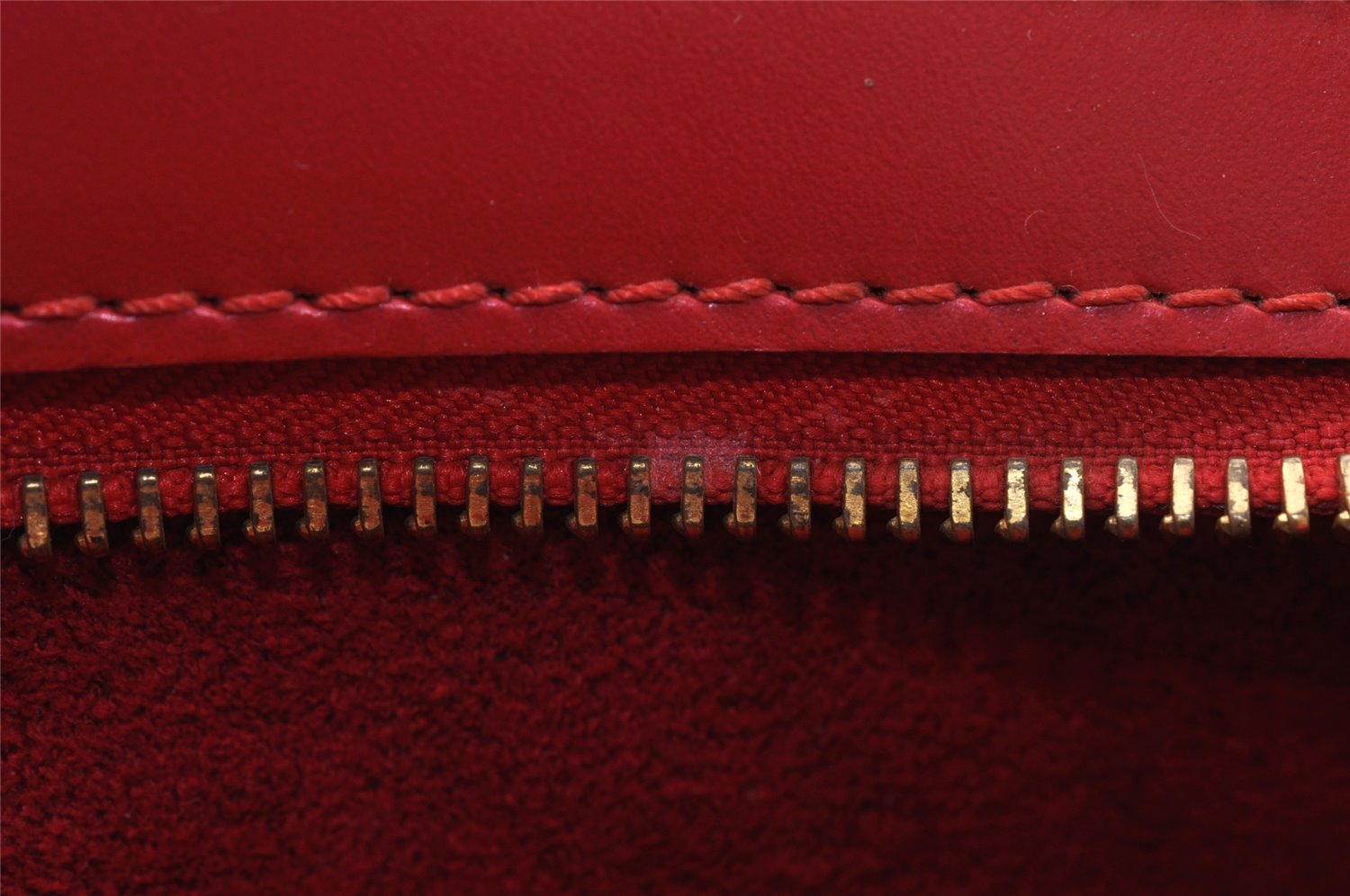 Authentic Louis Vuitton Epi Saint Jacques Hand Bag Red M52277 LV 7955I