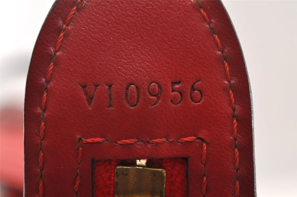 Authentic Louis Vuitton Epi Saint Jacques Hand Bag Red M52277 LV 7955I