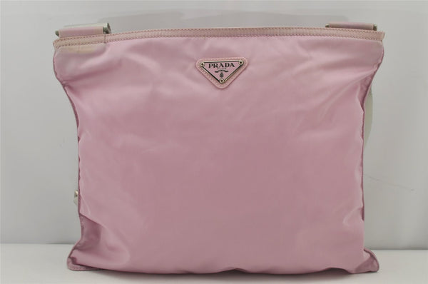 Authentic PRADA VELA Nylon Tessuto Shoulder Cross Body Bag B7338 Pink 7955J