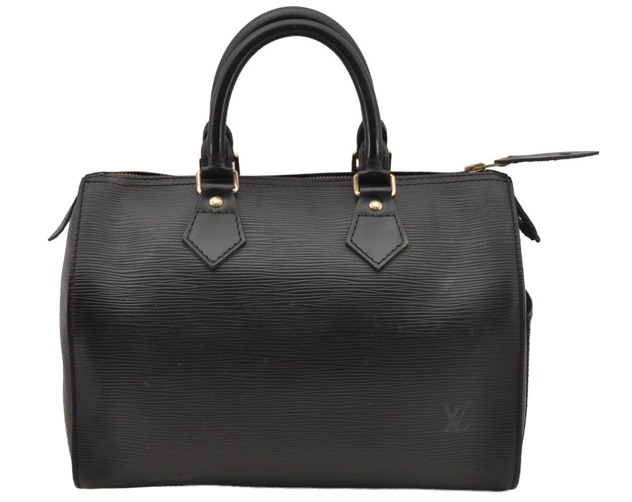 Authentic Louis Vuitton Epi Speedy 25 Hand Boston Bag Black M59032 LV 7957I