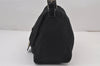 Authentic FENDI Mamma Baguette Shoulder Hand Bag Jersey Leather Black Junk 7957J