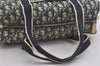Authentic Christian Dior Trotter No.2 Hand Boston Bag PVC Enamel Blue 7958I