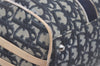 Authentic Christian Dior Trotter No.2 Hand Boston Bag PVC Enamel Blue 7958I