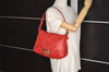 Authentic FENDI Vintage Mamma Baguette Shoulder Hand Bag Purse Leather Red 7958J