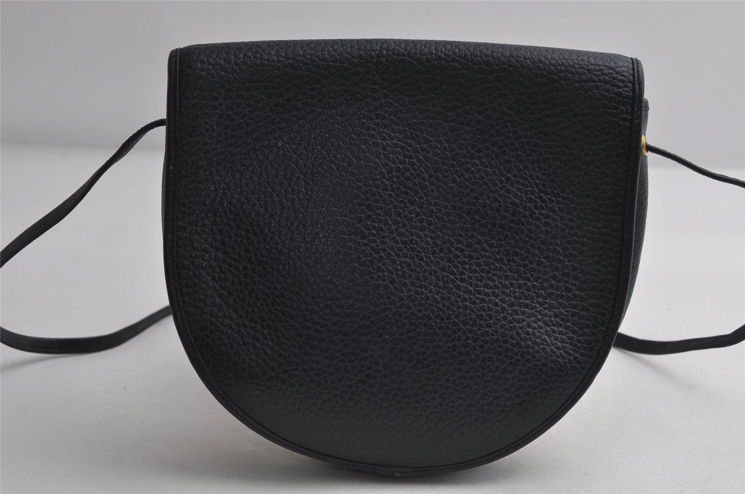 Authentic Christian Dior Shoulder Cross Body Bag Purse Leather Navy Blue 7959I