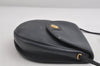 Authentic Christian Dior Shoulder Cross Body Bag Purse Leather Navy Blue 7959I