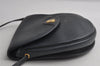 Authentic Christian Dior Shoulder Cross Body Bag Purse Leather Navy Blue 7959I