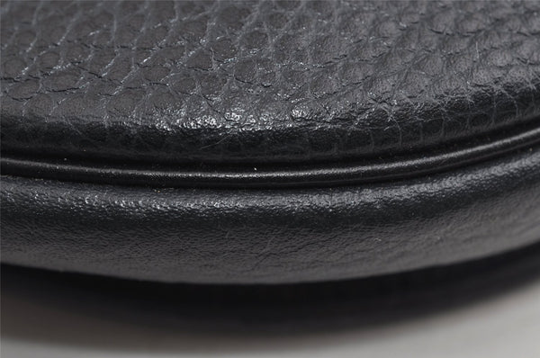 Authentic Christian Dior Shoulder Cross Body Bag Purse Leather Navy Blue 7959I