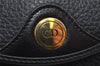 Authentic Christian Dior Shoulder Cross Body Bag Purse Leather Navy Blue 7959I