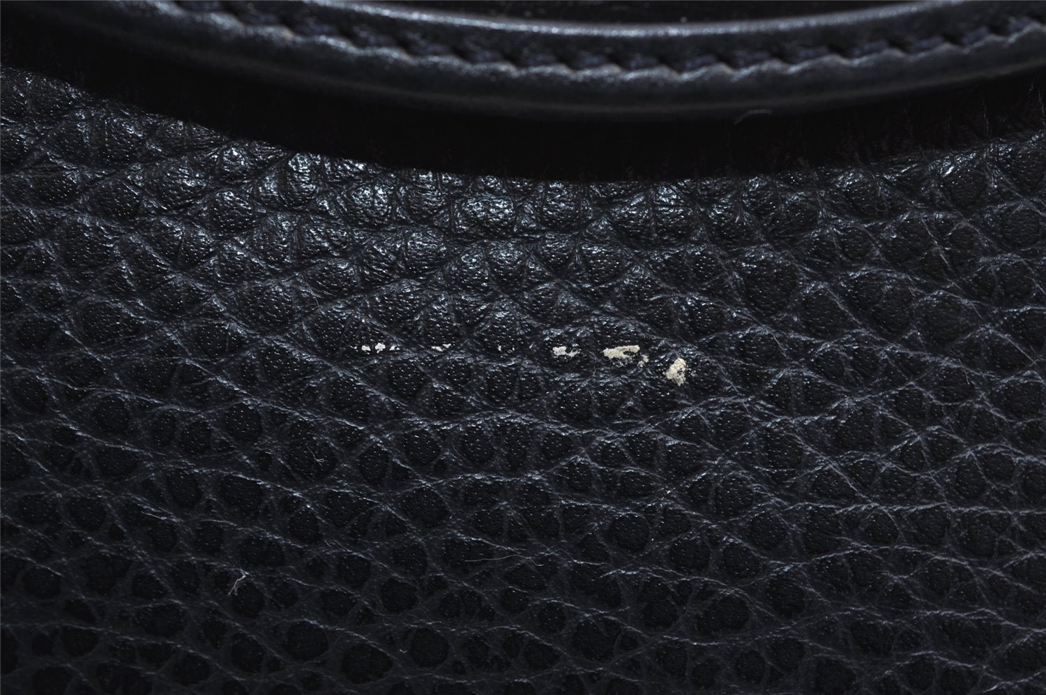 Authentic Christian Dior Shoulder Cross Body Bag Purse Leather Navy Blue 7959I