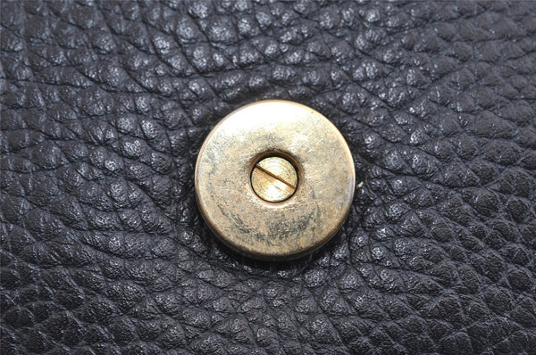 Authentic Christian Dior Shoulder Cross Body Bag Purse Leather Navy Blue 7959I