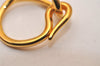 Authentic HERMES Scarf Ring Jumbo Circle Design Gold Tone Box 7959J