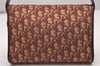 Authentic Christian Dior Trotter Shoulder Hand Bag Canvas Leather Bordeaux 7960I