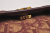 Authentic Christian Dior Trotter Shoulder Hand Bag Canvas Leather Bordeaux 7960I