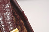 Authentic Christian Dior Trotter Shoulder Hand Bag Canvas Leather Bordeaux 7960I