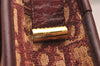 Authentic Christian Dior Trotter Shoulder Hand Bag Canvas Leather Bordeaux 7960I