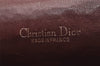 Authentic Christian Dior Trotter Shoulder Hand Bag Canvas Leather Bordeaux 7960I