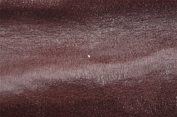 Authentic Christian Dior Trotter Shoulder Hand Bag Canvas Leather Bordeaux 7960I