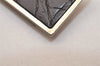 Authentic GUCCI Vintage Money Clip Silver Plating Leather Black 7960J