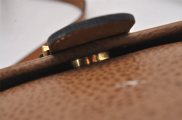 Authentic Christian Dior Shoulder Cross Body Bag Purse Leather Brown CD 7961I