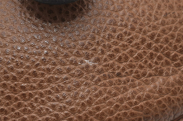 Authentic Christian Dior Shoulder Cross Body Bag Purse Leather Brown CD 7961I