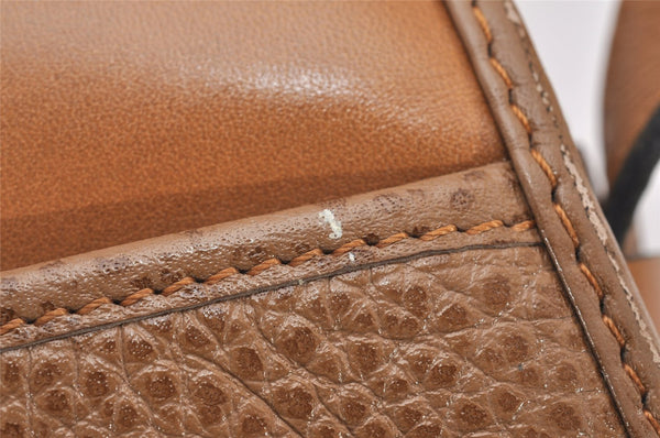 Authentic Christian Dior Shoulder Cross Body Bag Purse Leather Brown CD 7961I