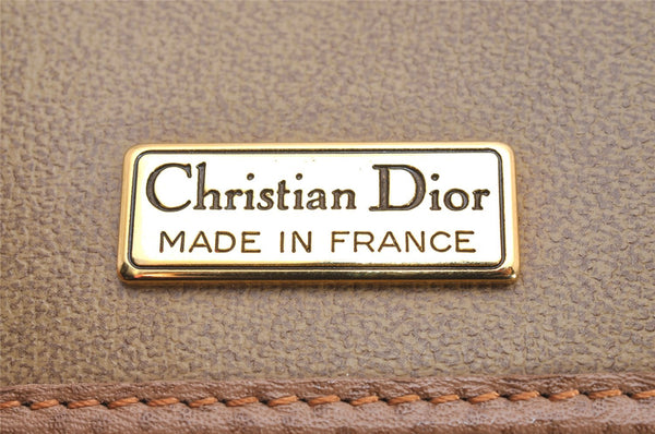 Authentic Christian Dior Shoulder Cross Body Bag Purse Leather Brown CD 7961I