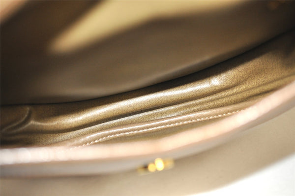 Authentic Christian Dior Shoulder Cross Body Bag Purse Leather Brown CD 7961I