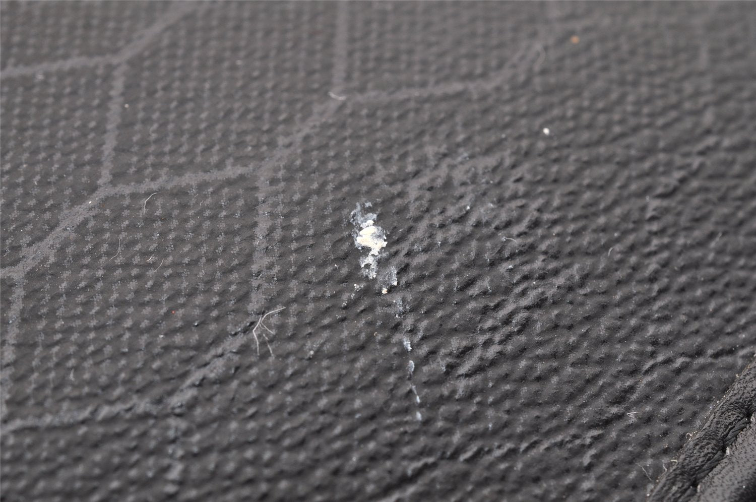 Authentic Christian Dior Honeycomb Shoulder Bag Purse PVC Leather Black 7962I