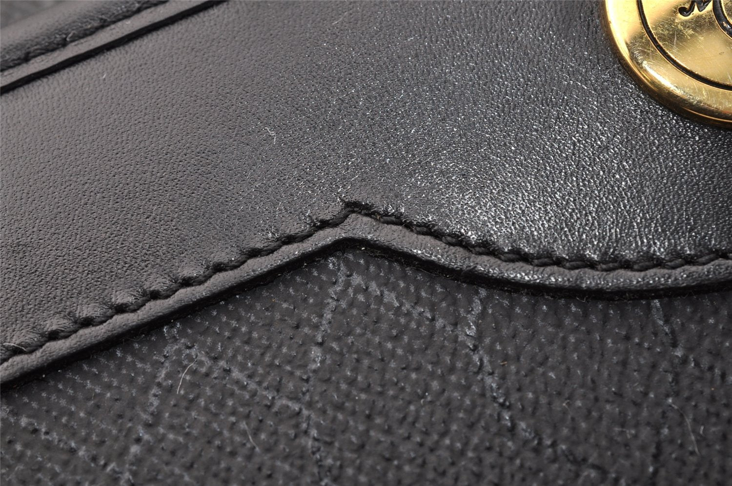 Authentic Christian Dior Honeycomb Shoulder Bag Purse PVC Leather Black 7962I