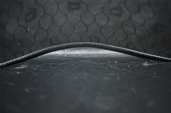 Authentic Christian Dior Honeycomb Shoulder Bag Purse PVC Leather Black 7962I